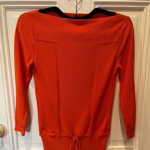 Trina Turk Off-the-Shoulder Orange Sweater